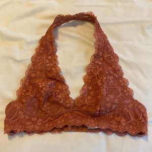 Lace halter bralette